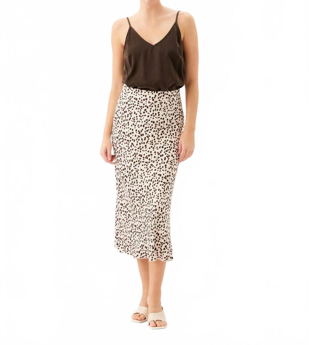 NEW FIFTEEN TWENTY women's mia bias midi skirt in print